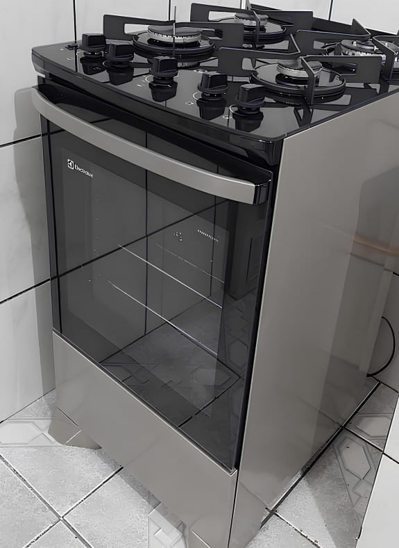 Fogão Electrolux 4 Bocas Efficient Com Perfectcook Prata (fe