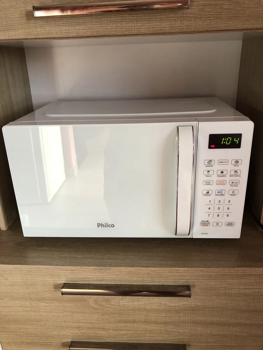 Micro-ondas Philco 20l Branco 1100w Pmo23b Limpa Fácil 220v