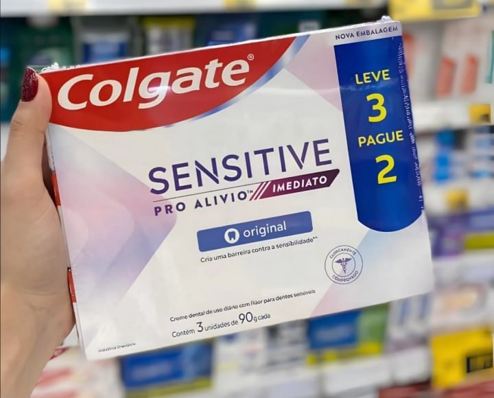 Colgate Sensitive Pro-Alívio Imediato Original Creme Dental Para Dentes Sensíveis 90g Leve 3 Pague 2