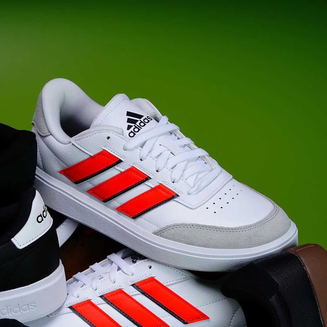 Tênis Adidas Courtblock - Branco+Vermelho